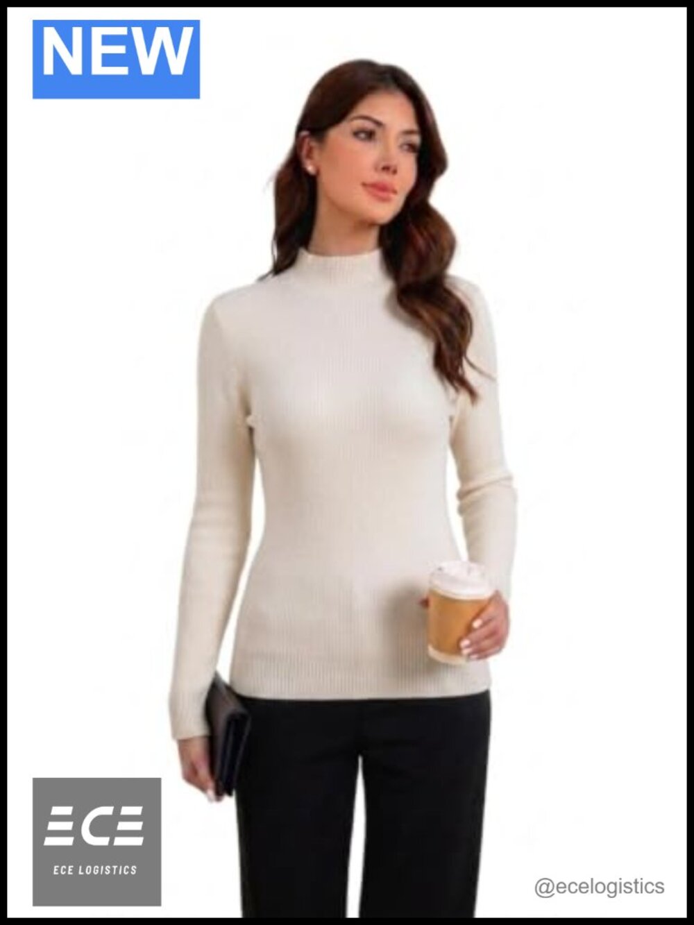 Fleece Lined Mock Neck Sweater Fall Winter Thermal Pullover